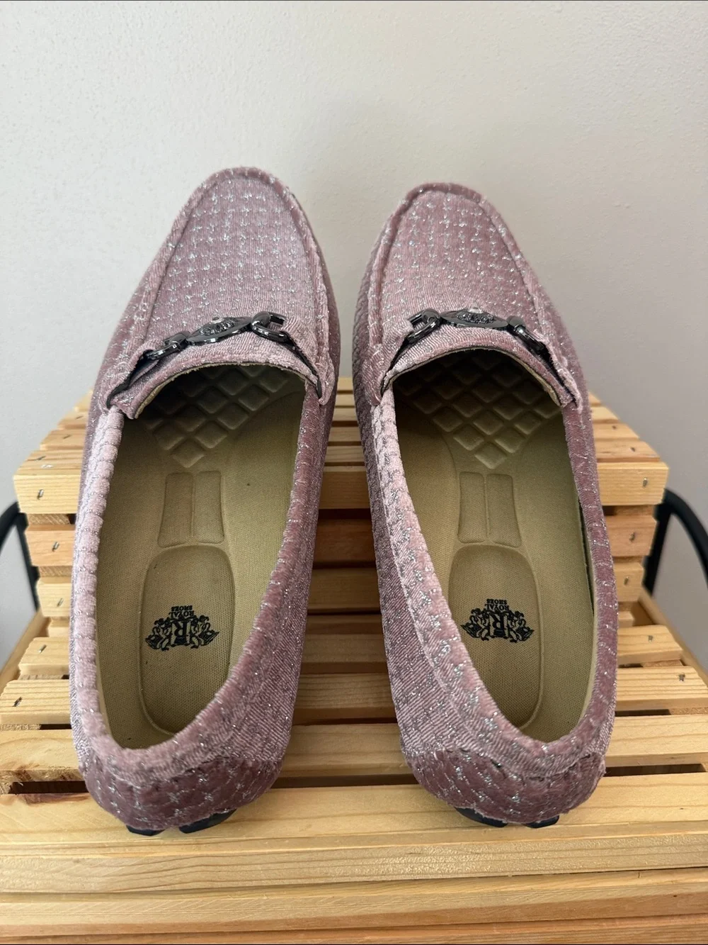 Royal Shoes Pink Diamonds Formal Loafers 10